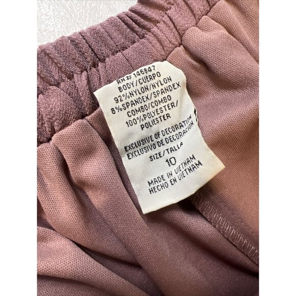 2 pc Maya Brooke Lace Top & Pants Set Dusty Rose Size 10 - Picture 9 of 16